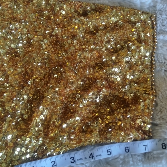 🌹Silk Gold Sequin Dress by Joseph le Bon - Picture 5 of 15